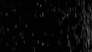 Gerçek yağmur damlaları ya da kar 4K alfa kanalı görüntüleri. Sağanak yağış, sağanak, kar