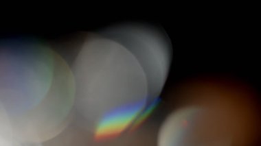 Işık sızıntısı 4K görüntüler, mercek parıltısı bokeh örtüleri, sönmüş flaş ışını alev arka planı