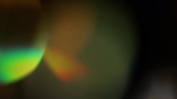 Perdite di luce offuscata filmati 4K, movimento lampeggiante lente cerchio bagliore bagliore bokeh sovrapposizioni, transizioni — Video Stock