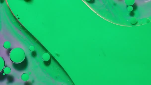 Colorato verde rosa bolle superficie sfondo temi carta da parati, multicolore concetto universo spaziale — Video Stock