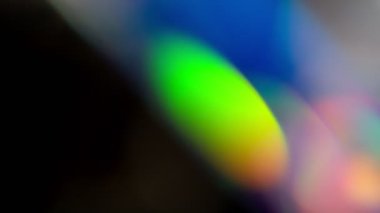 Projeler için ışık sızıntısı 4K görüntü, optik parlaklık lensi bokeh geçiş arkaplanı örtüyor