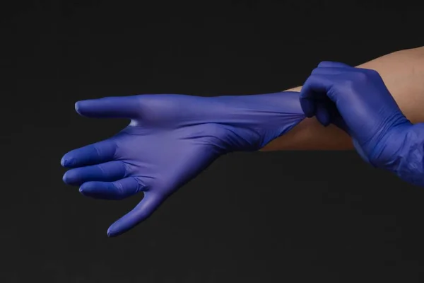Γάντι Ιατρική Αποστειρωμένη Χειρουργός Νοσοκόμα Χέρι Υγείας — Φωτογραφία Αρχείου