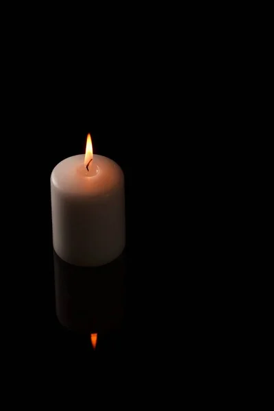 Κερί Φόντο Φωτιά Σκοτεινή Φλόγα Στρογγυλό — Φωτογραφία Αρχείου