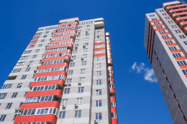 Gökdelen cam bina mimarisi. yüksek şehir.