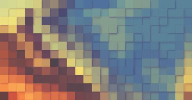 Kiremit kare şekli soyut. küp geometrisi