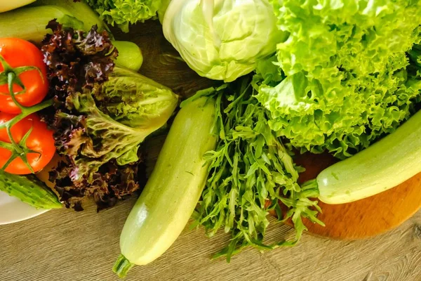 Organic harvest vegetable assortment diet. market — Stok Foto