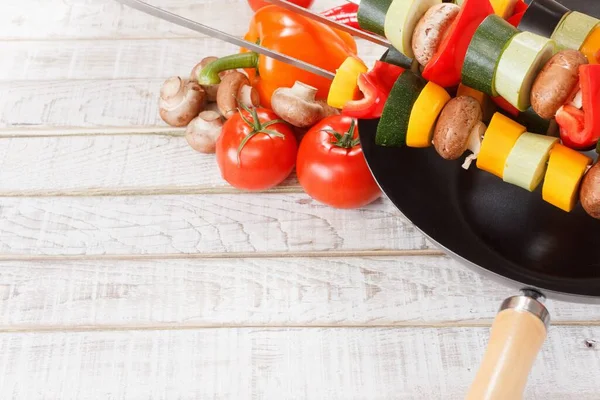 Izgara sebze ızgara kabak biberi. sopa vegan