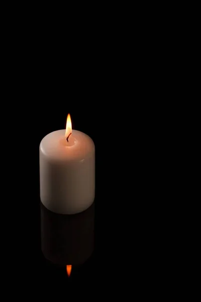 Candle Background Fire Dark Flame Orange — Stockfoto