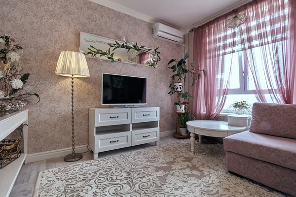 Güzel bir iç mekanı olan oturma odası.