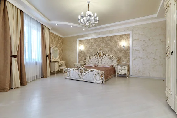 Sypialnia Pięknym Wnętrzem — Zdjęcie stockowe