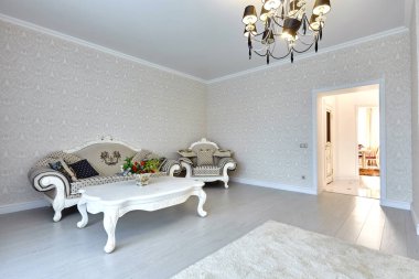 Güzel bir iç mekanı olan oturma odası.