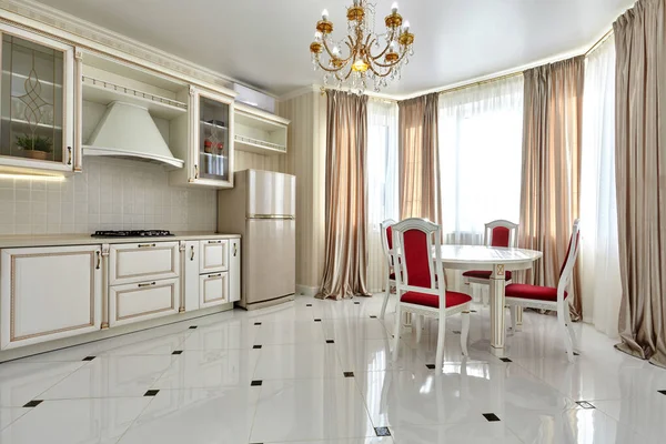 Küche Wohnzimmer Mit Schönem Innenraum — Stockfoto