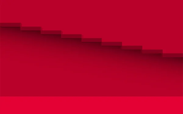 Rote Treppe Und Licht Roten Raum — Stockvektor