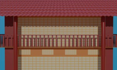 Antik Japon evi, 33D zaman çizelgesi.