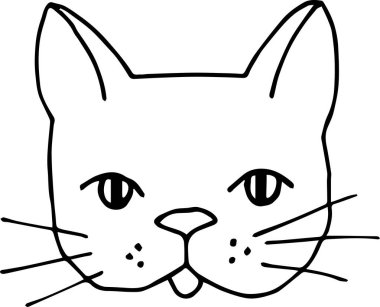 Şirin kedinin vektör çizimi