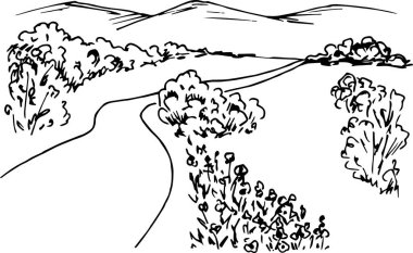 Manzaranın vektör illüstrasyonu