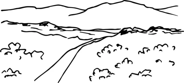 Illustration Vectorielle Paysage Montagne — Image vectorielle