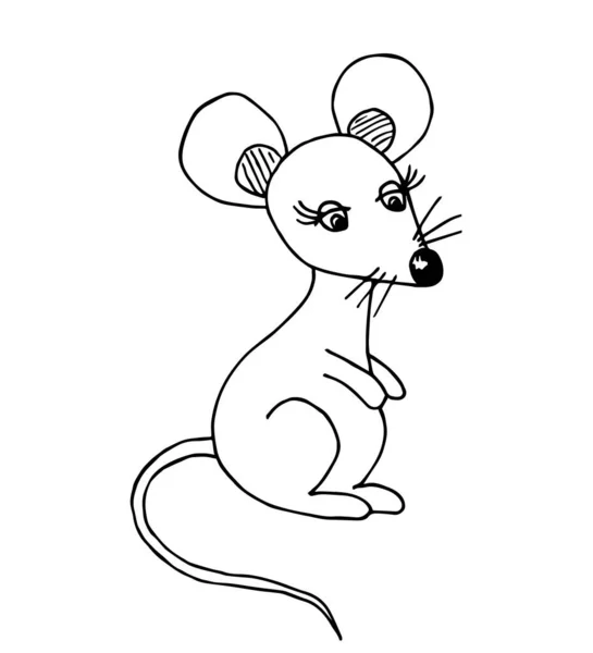 Vektorillustration Der Cartoon Maus — Stockvektor