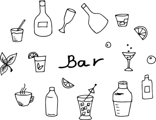 Serie Icone Con Vario Alcool — Vettoriale Stock