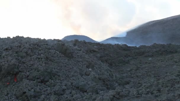 Volcanic eruption landscape — Stock Video