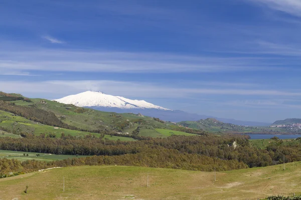 Piękny widok na Etnę — Zdjęcie stockowe