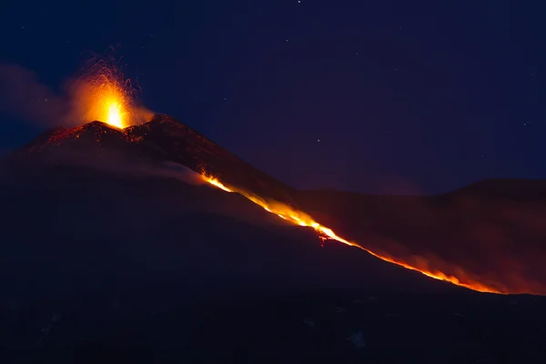De vulkaan etna Stockfoto