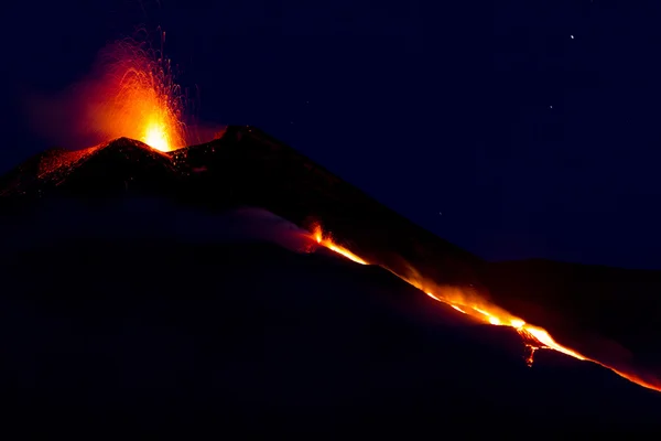 Etna brand Stockafbeelding