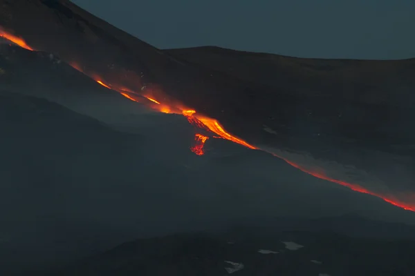 火山熔岩流 — 图库照片