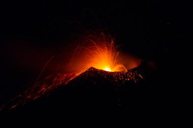 Volcano fire clipart