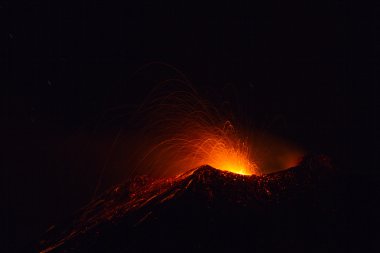 erupting of night clipart