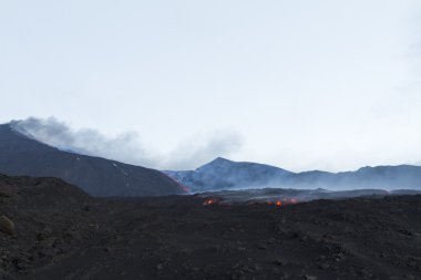Volcano activity clipart
