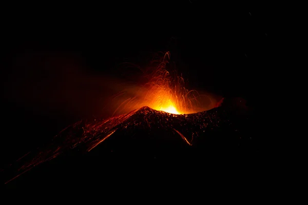 Erupção do monte etna — Fotografia de Stock