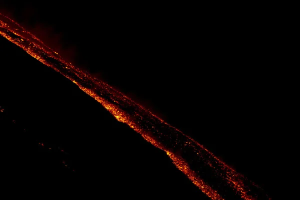 Noite Etna erupção — Fotografia de Stock