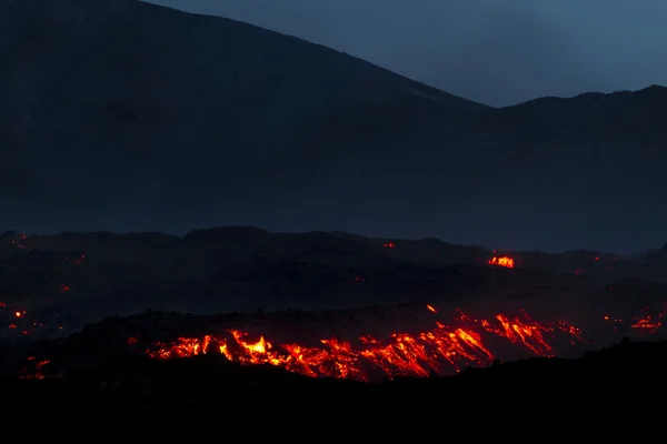 Campo de lava de la noche —  Fotos de Stock