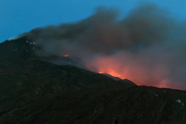 Erupção do monte etna — Fotografia de Stock