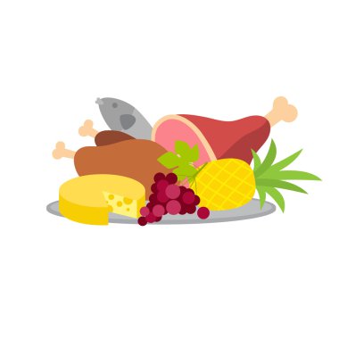 Yemek tabağı vektör çizim