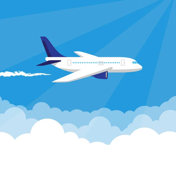 Plano en el cielo vector ilustración Vectores De Stock Sin Royalties Gratis