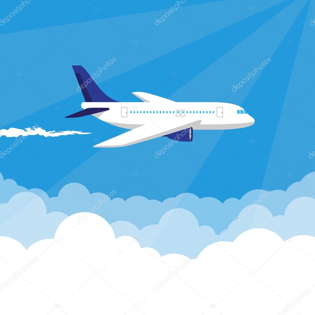 Plane in the Sky vector illustration