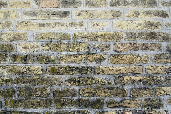 Ancient city wall of pale yellow brick — Stock Photo, Image