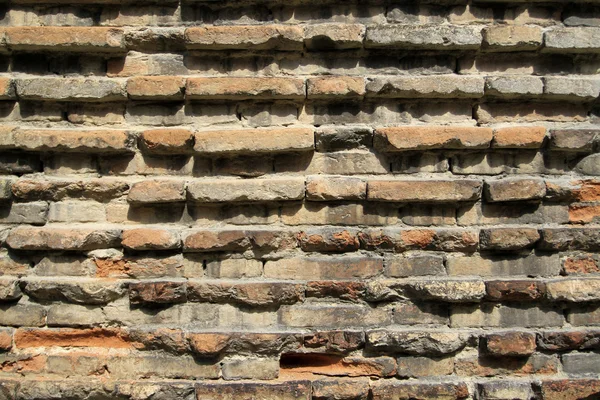 Viejo muro de ladrillo rojo corrugado — Foto de Stock