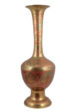 Vintage oryantal metal vazo