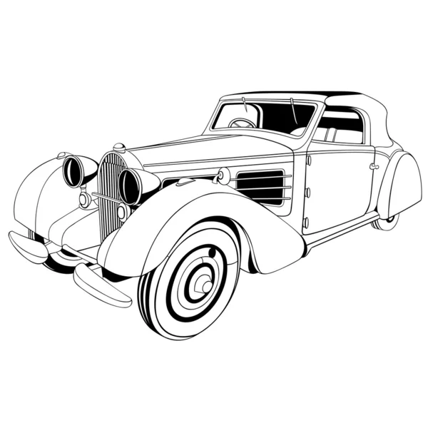 Vintage sportwagen — Stockvector