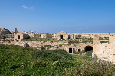 Fragment photos and ruins of Fort Ricasoli which was built by the Order of Saint John between 1670 and 1698,situated in Kalkara, Malta. It is the largest fort in Malta.Public open place for people