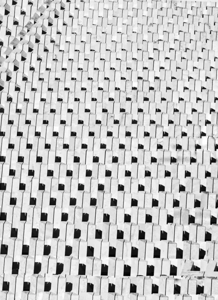 Kentsel şehir manzaralı, kentsel inşaat, mimari detaylar ve siyah ve beyaz, siyah beyaz fotoğraf, Mimarlık parçasındaki parçasındaki abstract içinde B&W, mimari detay kapatmak kompozisyon — Stok fotoğraf