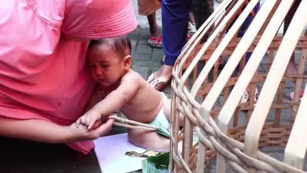 Tedhak Siten Een Reeks Traditionele Traditionele Processies Uit Javaans Land — Stockvideo