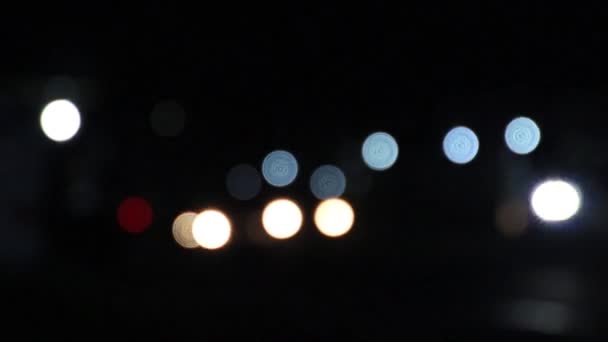 Abstract Waas Bokeh Achtergrond Een Weg Met Licht Van Een — Stockvideo