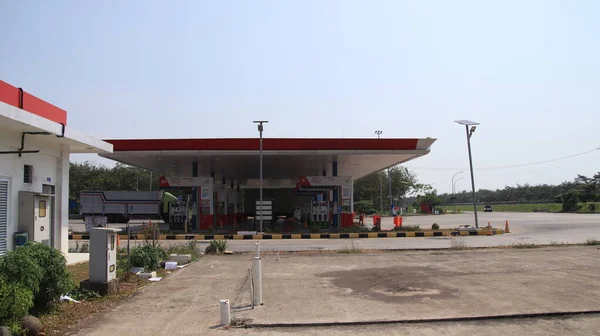 Atmosfera Posto Gasolina Área Descanso 360 Trans Java Batang Semarang — Fotografia de Stock