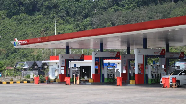 Atmosfär Bensinstation Vid Rastplats 360 Trans Java Batang Semarang Toll — Stockfoto