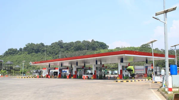 Atmosfär Bensinstation Vid Rastplats 360 Trans Java Batang Semarang Toll — Stockfoto