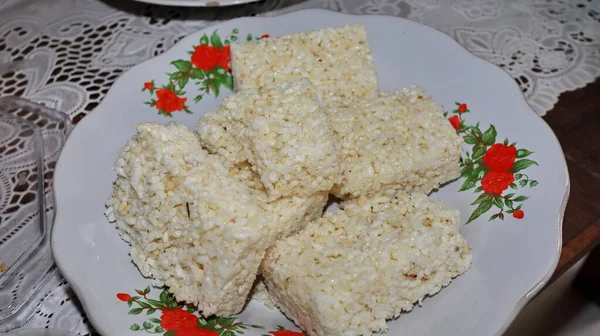 Jipang Comida Tradicional Merienda Indonesia Sabe Dulce Como Azúcar Enfoque —  Fotos de Stock